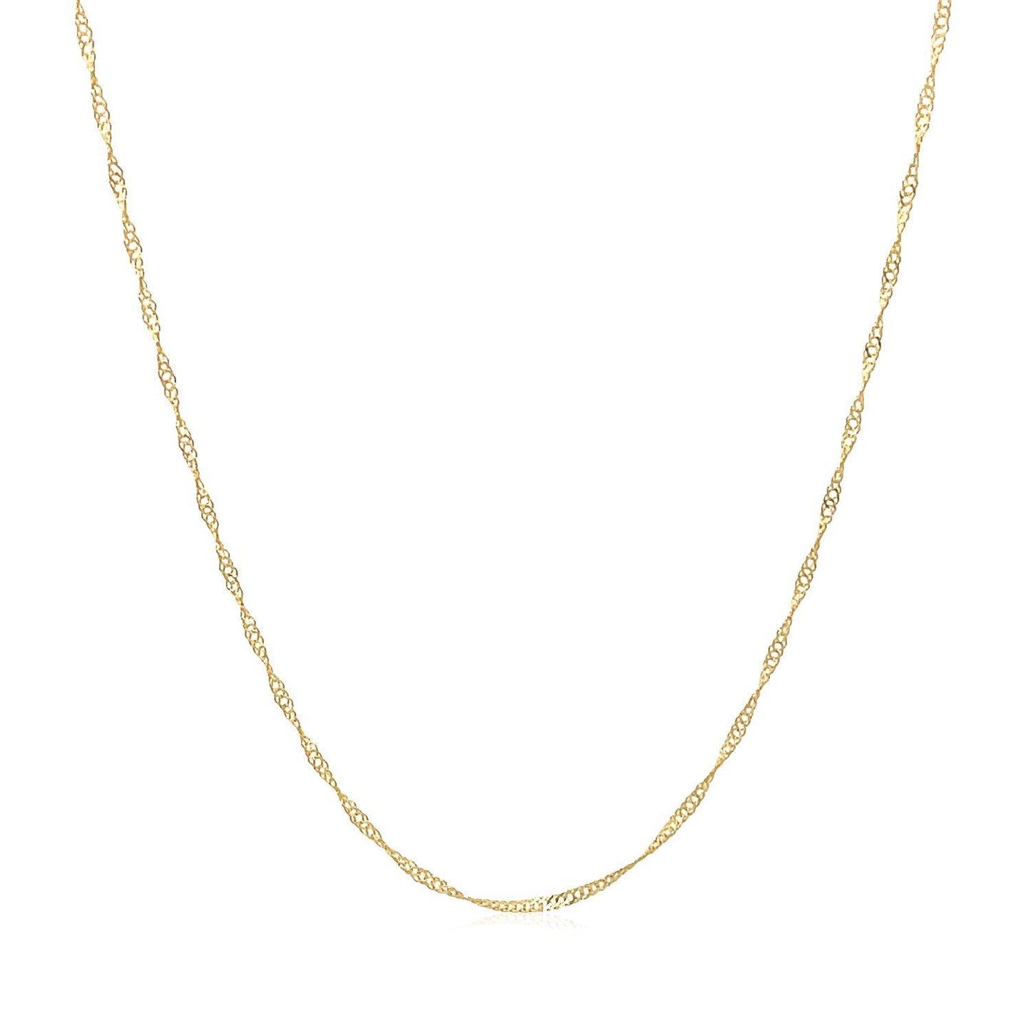 14k Yellow Gold Singapore Chain 0.6mm