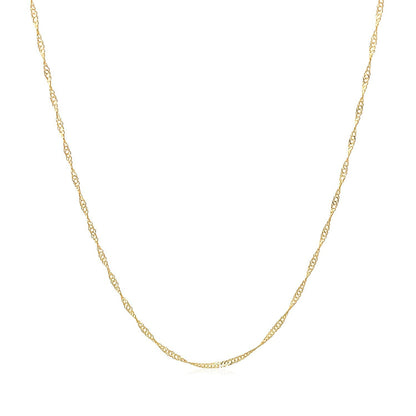 14k Yellow Gold Singapore Chain 0.6mm