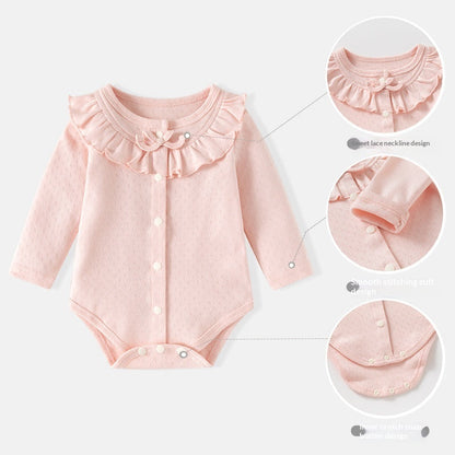 Baby Romper Sweet Jacquard Pure Cotton Crawling Suit Princess-style Clothing