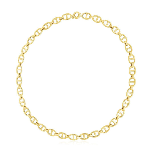 Chaîne maille marine en or jaune 14 carats poli brillant (8,8 mm)
