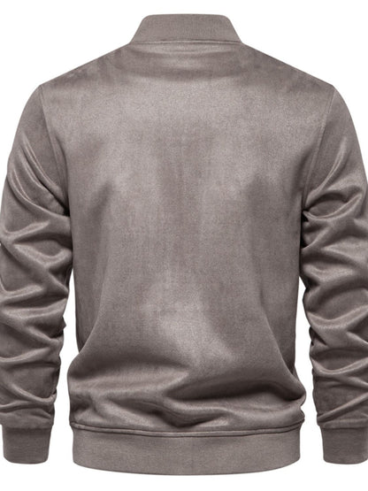 Men's Baseball Collar Snap Down Jacket
