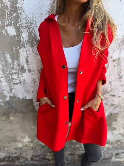 Cross-Border European And American 2026 Autumn And Winter New Fashion Long-Sleeve Solid Color Jacket For Women, Popular On Amazon And Aliexpress