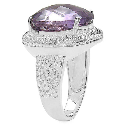 10.22 Carat Genuine Amethyst .925 Sterling Silver Ring