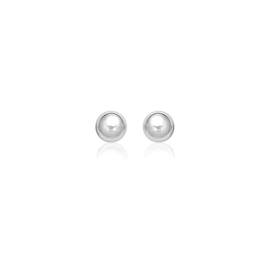 Boucles d'oreilles clous classiques en or blanc 14 carats (8,0 mm)