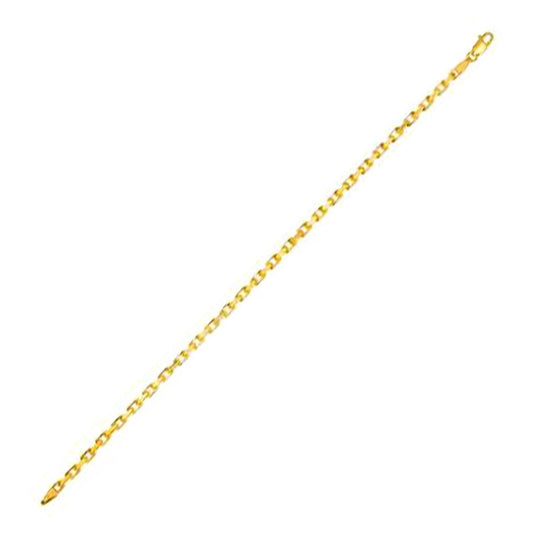 Bracelet chaîne forçat en or jaune 14 carats (2,50 mm)