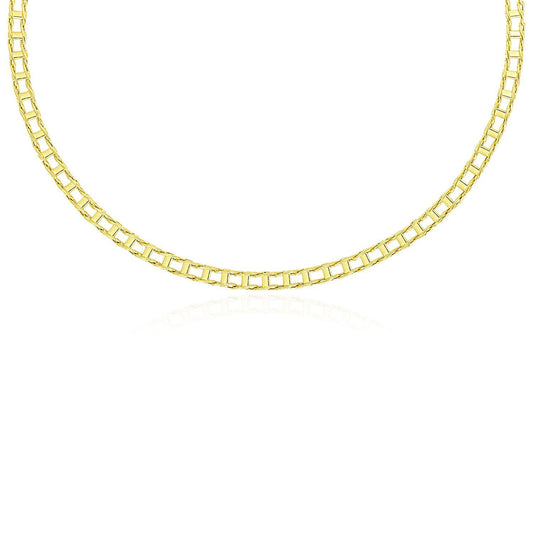 Collier pour homme en or jaune 14 carats avec maillons à motif de piste