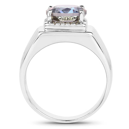 4.75 Carat Genuine Mystic Topaz .925 Sterling Silver Ring