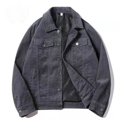 Men's Retro Corduroy Jacket for Spring and Autumn