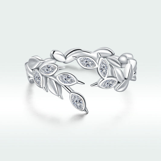 S925 Sterling Silver Ring with Pavé Setting and CZ