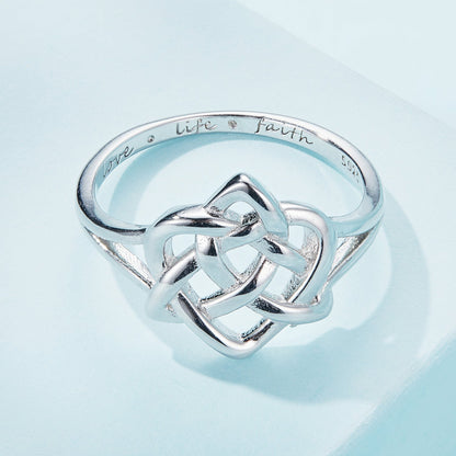 925 Sterling Silver Ring Size 6.0 with Platinum Plating