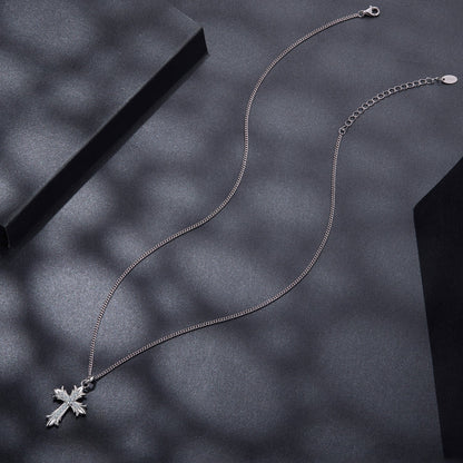 925 Sterling Silver Plated White Gold Moissanite Necklace 40+5cm for Women