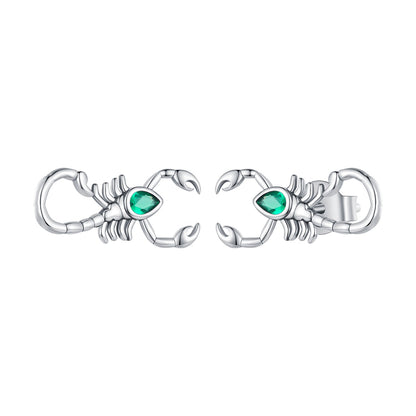 925 Sterling Silver Earrings with Pavé Setting CZ and Oxidized Finish for Women