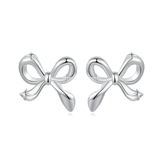 925 Sterling Silver Plated White Gold Earrings