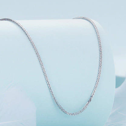 925 Sterling Silver Platinum Plated 45cm Chain Length Necklace for Women