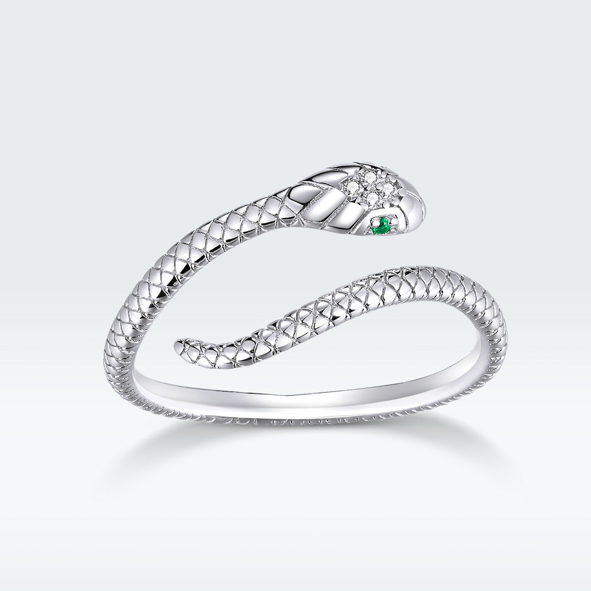 925 Sterling Silver CZ Plated Platinum Ring - Slim and Elegant Style