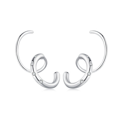 925 Sterling Silver CZ Pavé Earrings for Women