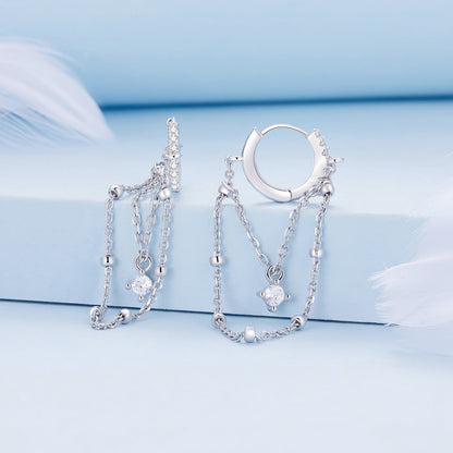 925 Sterling Silver Pavé Setting CZ Earrings for Women
