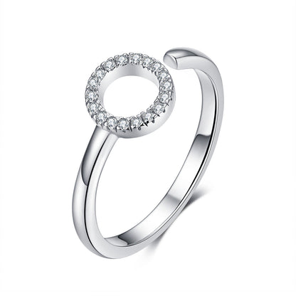925 Sterling Silver Ring with Pavé Set CZ