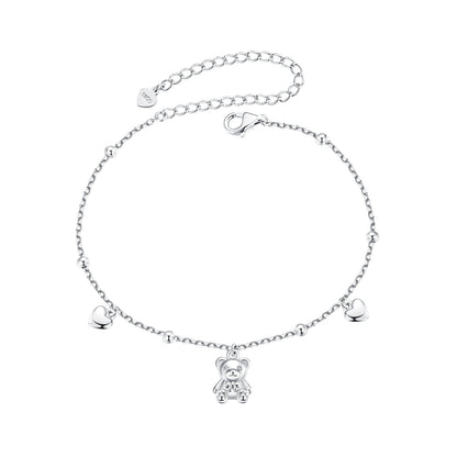 925 Sterling Silver Bracelet with Pavé Setting CZ, 150+60mm Length for Women