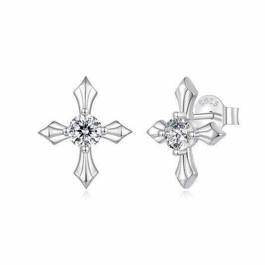 925 Sterling Silver 0.30 Carat Genuine Moissanite Earrings for Women