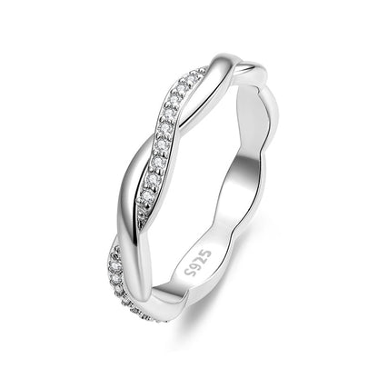 925 Sterling Silver Pavé Setting CZ Ring