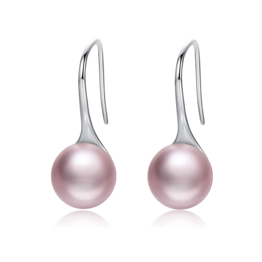 925 Sterling Silver Oxidized Pearl Earrings for Women