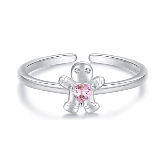 Bague en argent sterling 925 plaqué or blanc avec pavé de zircone cubique