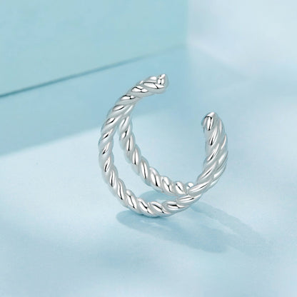 925 Sterling Silver White Gold Plated Hoop Earrings 0.7x1.3cm for Women