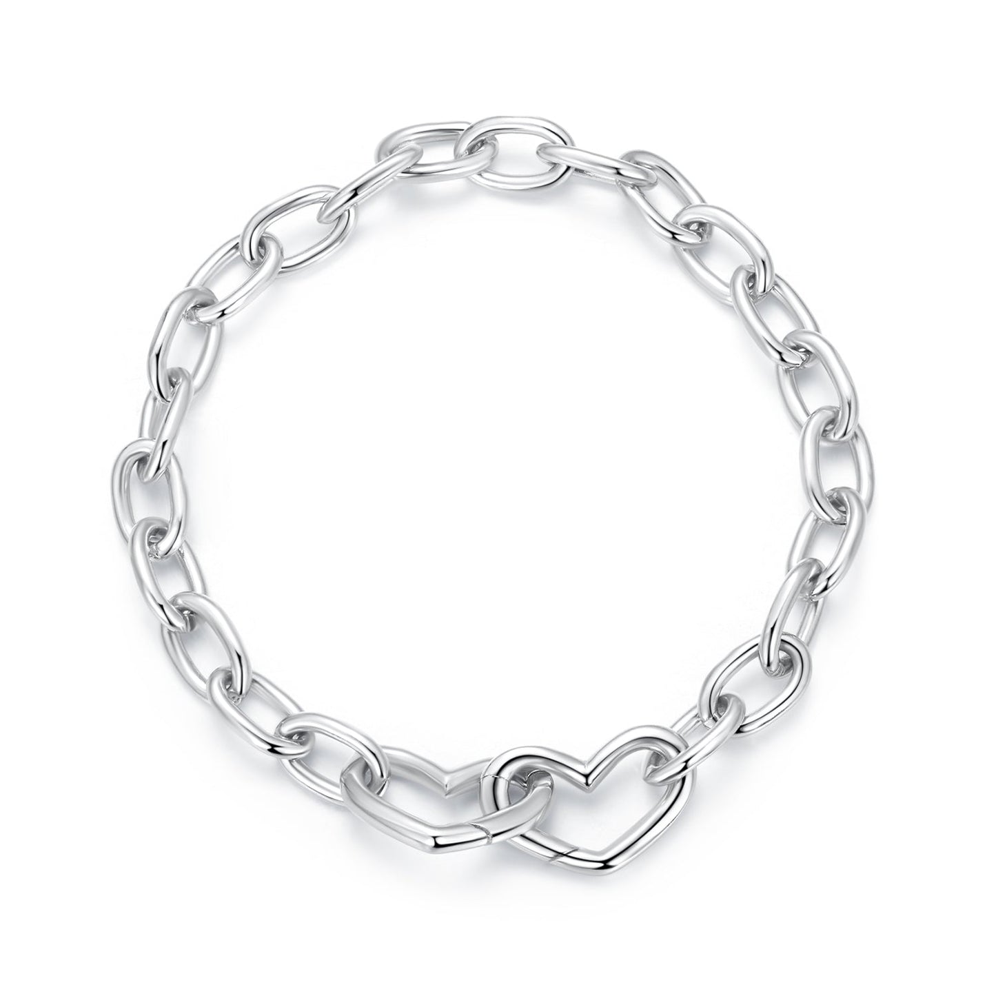 925 Sterling Silver Plated White Gold 19.0 cm Bracelet