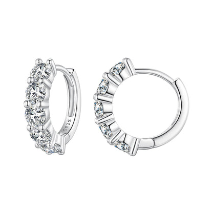 925 Sterling Silver 0.20 Carat Moissanite Earrings for Women