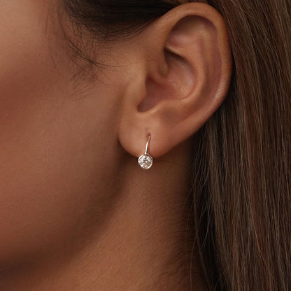 925 Sterling Silver 0.50 Carat Moissanite Earrings for Women