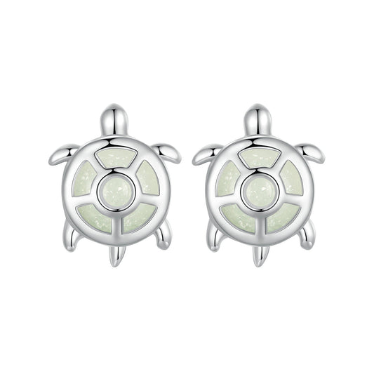 Boucles d'oreilles en argent sterling 925 avec pierre luminescente