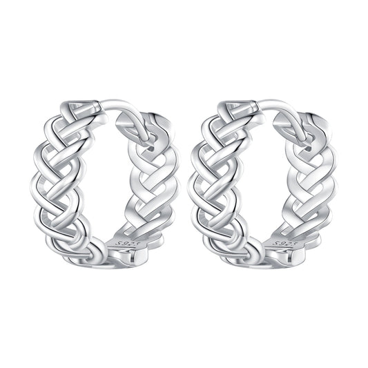 925 Sterling Silver Earrings with Platinum Plating for Women