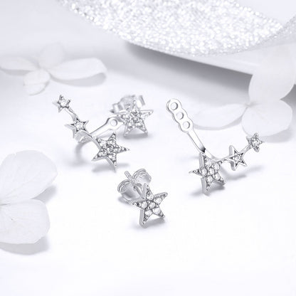 925 Sterling Silver Pavé Setting Earrings for Women
