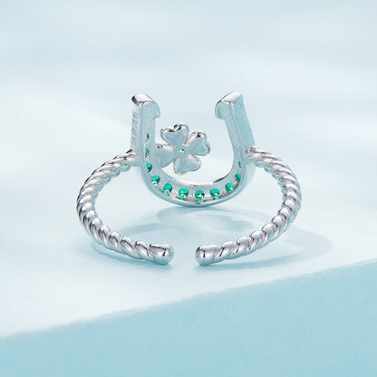 925 Sterling Silver Plated Platinum CZ Ring for Women