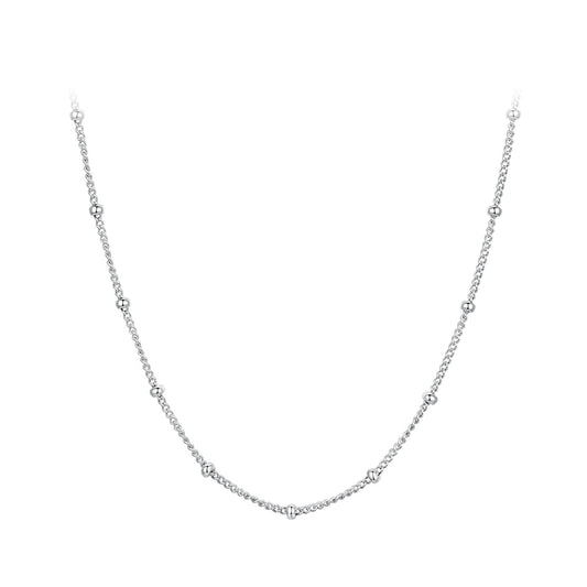 925 Sterling Silver Plated Platinum 45cm Necklace for Women