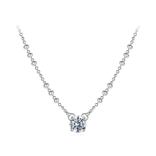 Collier en argent sterling 925 et moissanite de 0,5 carat pour femme