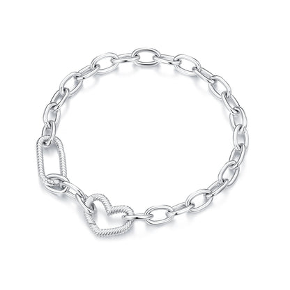 925 Sterling Silver Plated 190mm Bracelet for Women