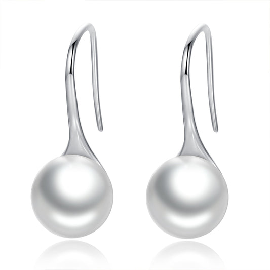 925 Sterling Silver Genuine Shell Pearl Earrings for Women
