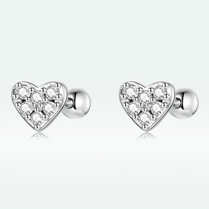 925 Sterling Silver Earrings with Pavé Setting CZ