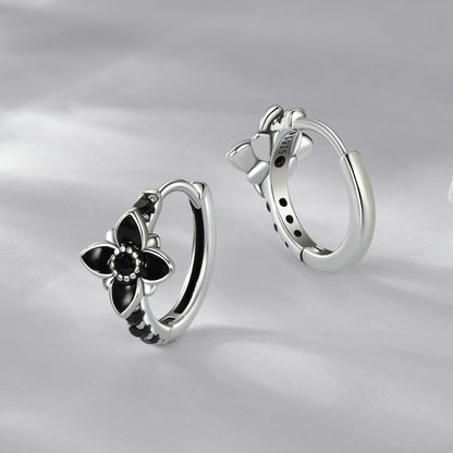 925 Sterling Silver Enamel and CZ Earrings for Women