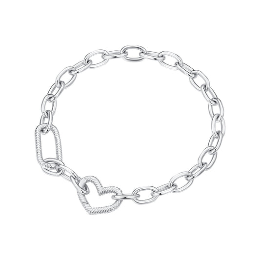 925 Sterling Silver Plated 190mm Bracelet for Women
