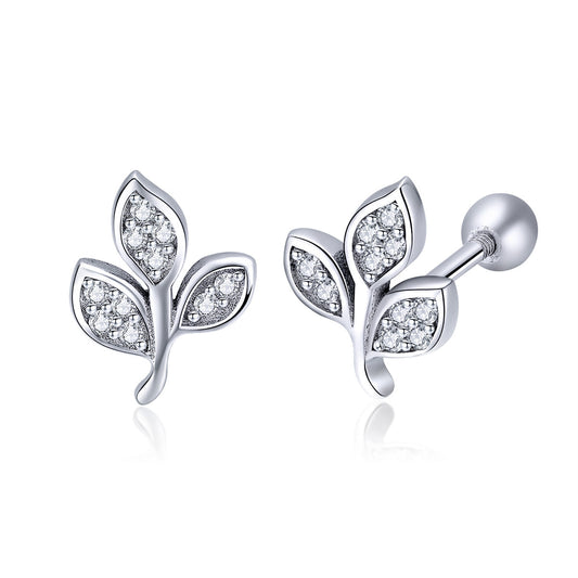 925 Sterling Silver Oxidized Pavé Setting CZ Earrings