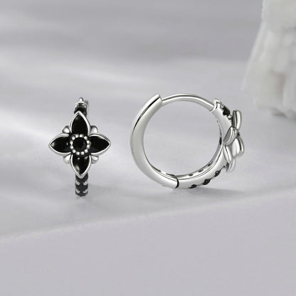 925 Sterling Silver Enamel and CZ Earrings for Women