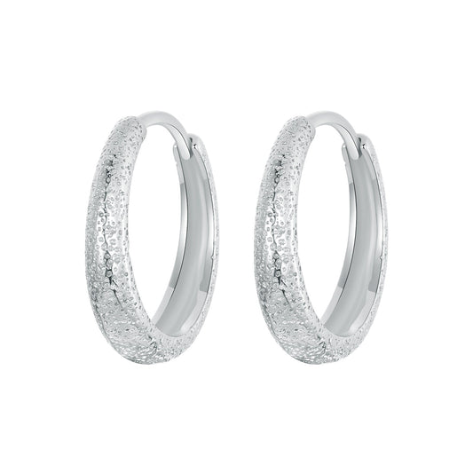 925 Sterling Silver Earrings 16*3mm with Platinum Plating for Women