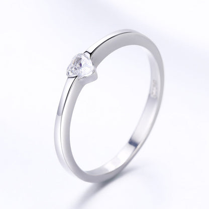 925 Sterling Silver Ring for Women Size 6.0 with Pavé Setting CZ