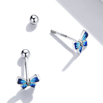 S925 Sterling Silver Enamel Oxidized Earrings for Women