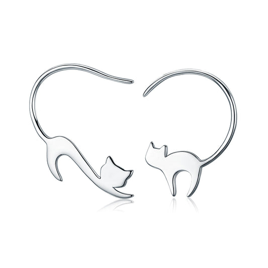 925 Sterling Silver Earrings for Women - 3*2.5cm, Platinum Plated