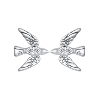 925 Sterling Silver Oxidized CZ Earrings for Women