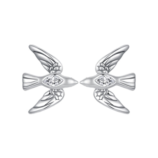 925 Sterling Silver Oxidized CZ Earrings for Women